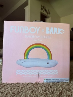 FUNBOY x BARK Rainbow Cloud Dog Float Inflatable Pool Swimming Float