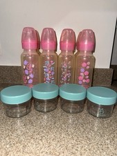 7 Dr Brown Bottles  4 Glass Baby Food Jars  Baby Bundle