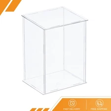 Clear Display Case Acrylic Box Assemble Dustproof Box Showcase 25x15x35cm