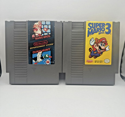 Super Mario Bros 1 3 Duck Hunt NINTENDO NES Games Lot Bundle