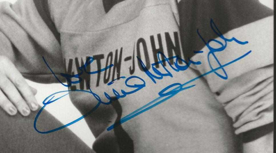 Olivia Newton-John Vintage Autographed 8x10 Black & White (B/W) Photograph