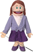 Sarah, Marionetta in Stile Ventriloquo a Corpo Pieno, 65 Cm, per Mamma E Insegna