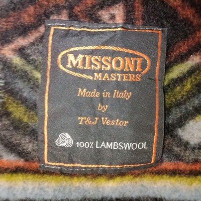 MISSONI MASTERS T&J Vestor Vintage 80/90s Coperta Big 100