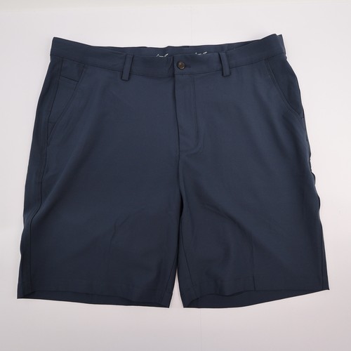 NEW Greg Norman ML75 Microlux Collection Golf Stretch Shorts Mens 35 Navy Blue - Picture 2 of 6