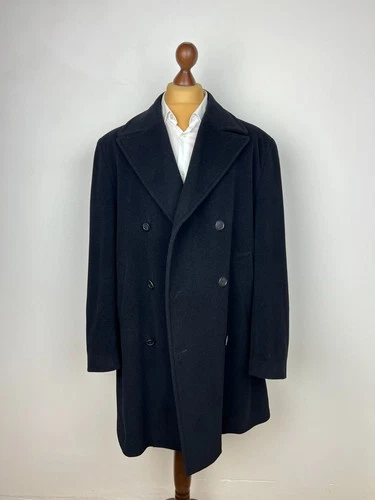 Italian FRATELLI BALLI Wool&Cashmere Double-Breasted Relaxed Overcoat 48US58IT - product listing photo