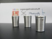 O Scale 1:48  (3) Metal Trash (Garbage) Cans  Made in USA