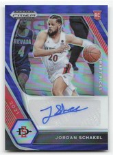 Jordan Schakel 2021 Prizm Draft Picks Auto Prizm Blue #106/149