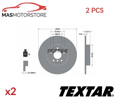 BREMSSCHEIBEN SATZ PAAR HINTEN TEXTAR 92309505 2PCS A FÜR JAGUAR XE,XF II - Bild 1 von 4