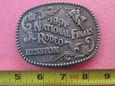 National Finals Rodeo Hesston Belt Buckle 1986 Fellows