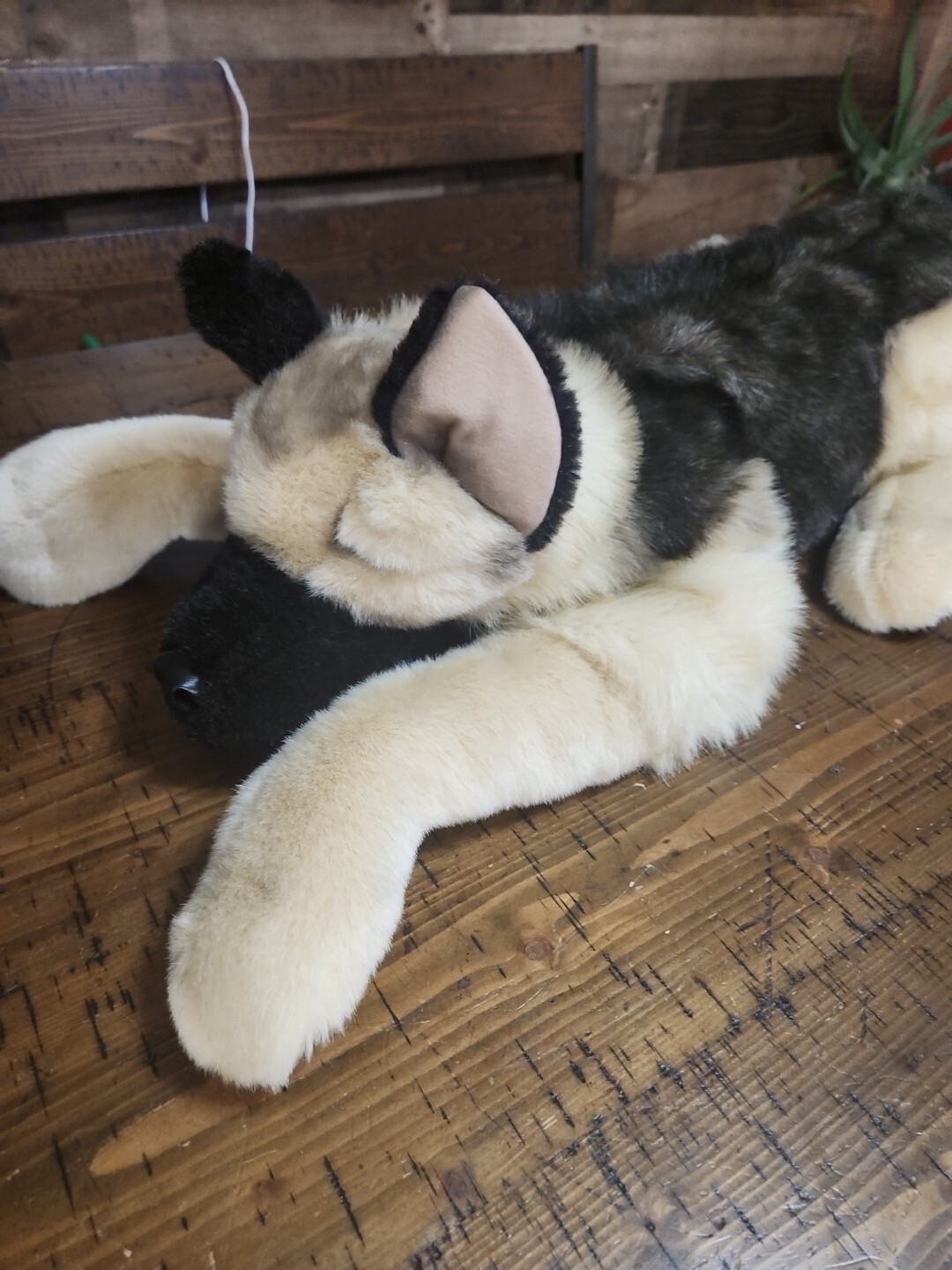 Vintage Folkmanis Life Like German Shepherd Plush Dog Hand Puppet 39