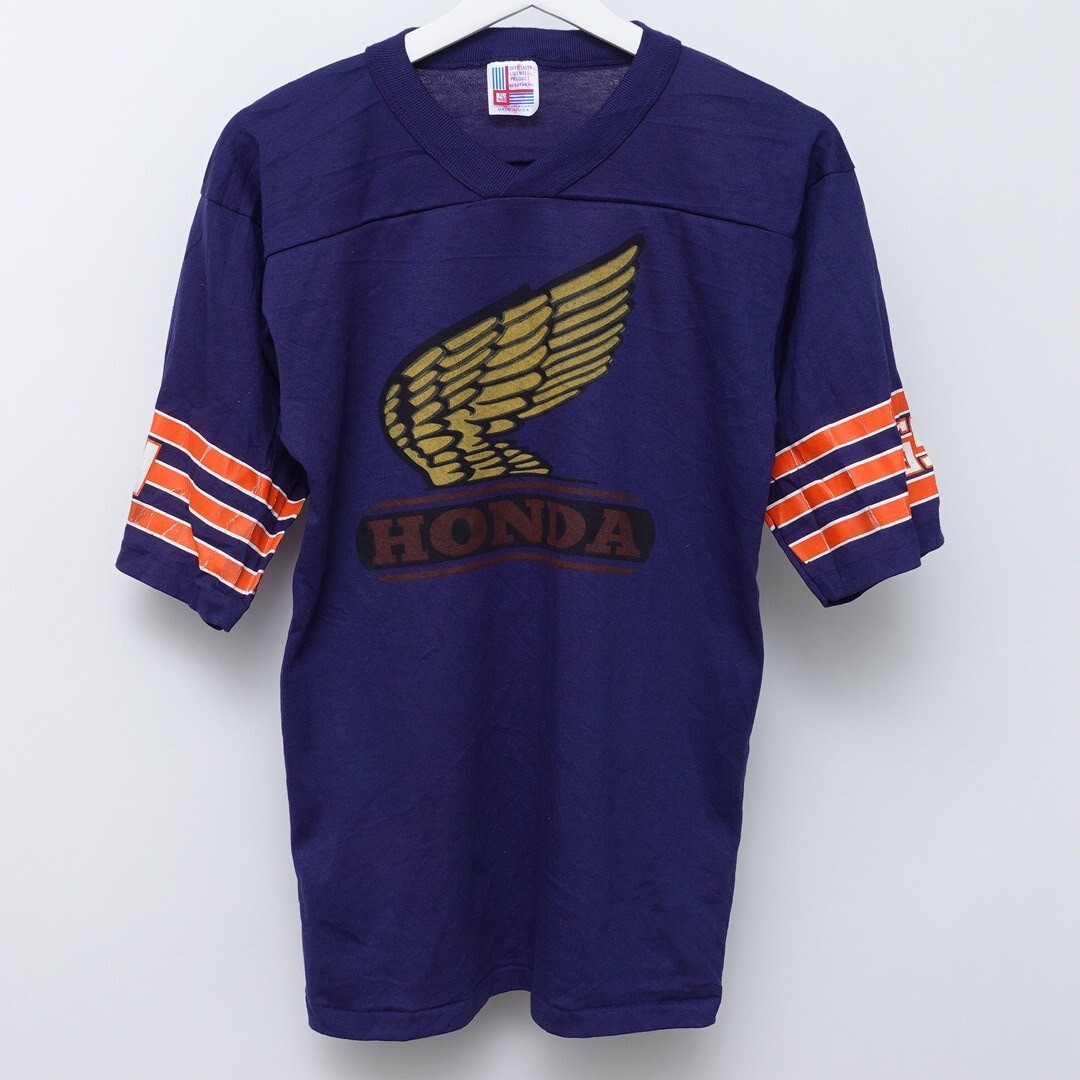 Vintage 80s Honda Motorcycles T Shirt Wing GSH Mens Size Small