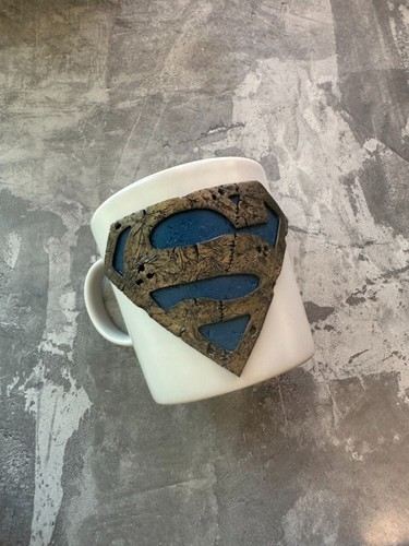 HERO, Superman Logo Mug,Gifts For him, Gifts for dad, Superman, Marvel, DC clay - Picture 3 of 3