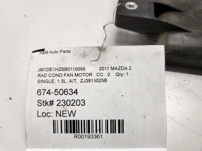 Conjunto de ventilador de motor ventilador de radiador Mazda 2 2011-2014 OEM ZJ3815025B Foto 4 de 4