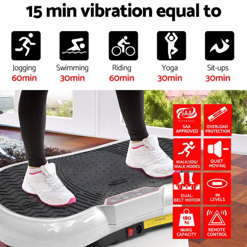 Vibrating Exercise Fitness Machine Platform Muscle Toning Body Trainer AU - Picture 4 of 21