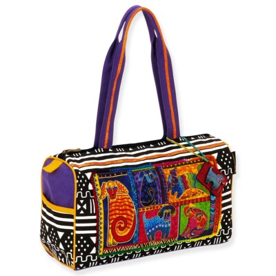 Shoulder bag Laurel Burch LB5211 Dog Tails Patchw Nuevo con la etiqueta Multicol