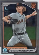 CARSON WISENHUNT BOWMAN CHROME PROSPECTS 1ST ROOKIE CARD RC GIANTS #BCP-96 2024