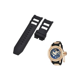 Russian Diver 80122 26mm Black Rubber Watch Strap For Invicta