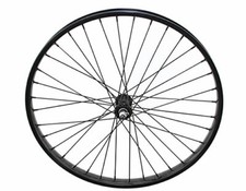 Bike 26 x 2.125 Steel Front Wheel 36 Spoke 12gBlack 3/8 Axle Single Wall Black.