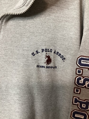 Vintage U.S. POLO ASSOC. Men’s Pullover 1/4 Zip Sweatshirt 2XL - Picture 3 of 10