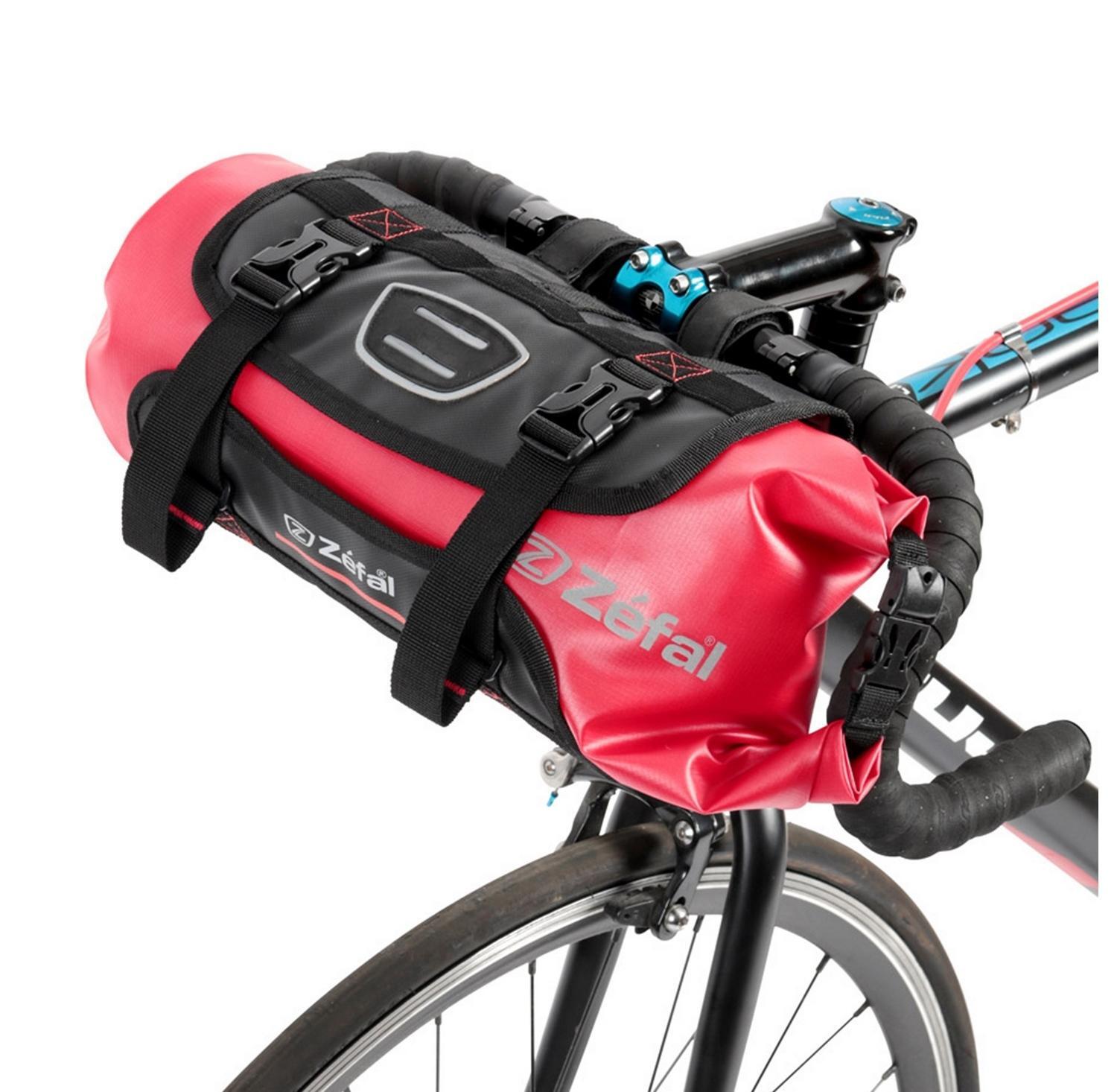 Sacoche cintre guidon velo Zefal Z-Adventure F10 grand volume rouge 10L