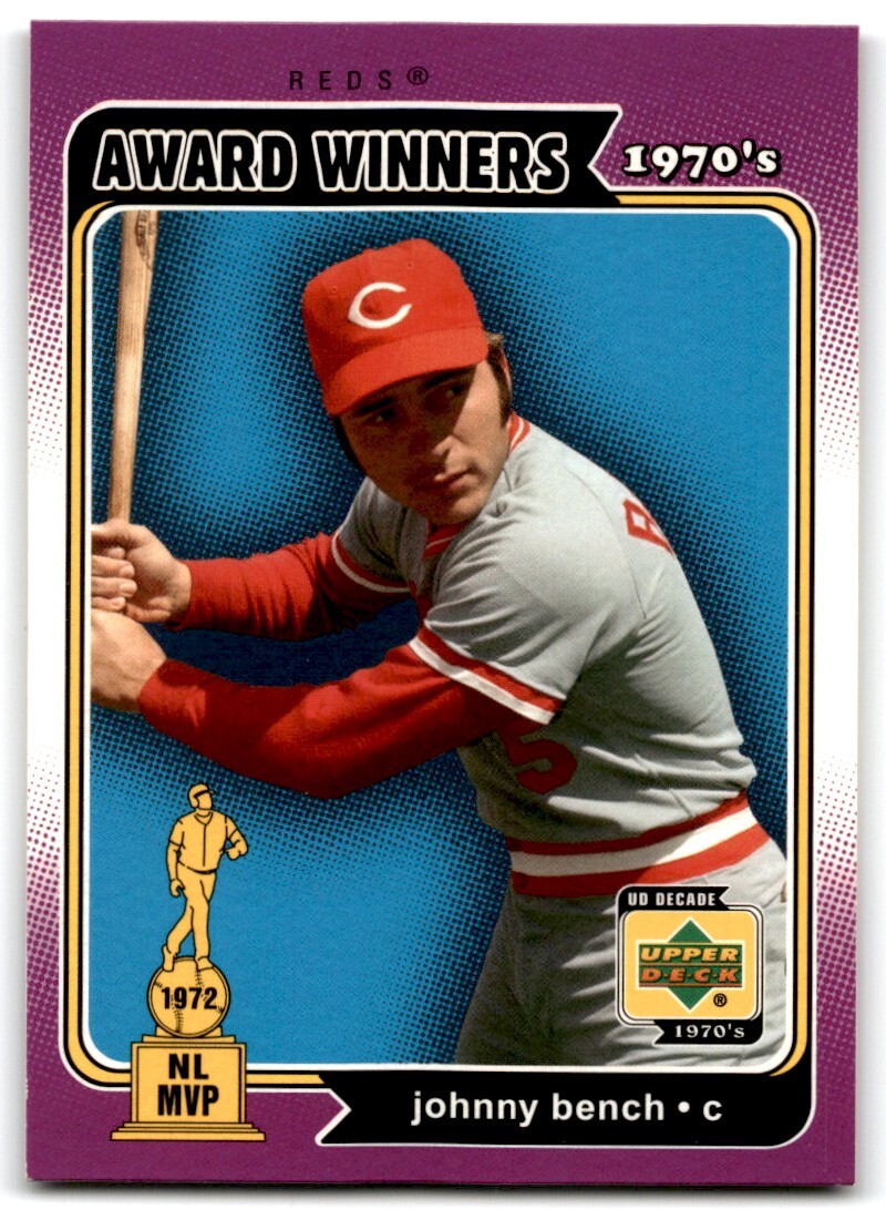2001 UPPER DECK DECADE 1970'S JOHNNY BENCH CINCINNATI REDS #149