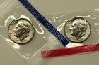 1996 P & D Uncirculated Roosevelt Dimes in Mint Cello, Free Shipping