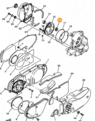 GENUINE YAMAHA OIL SEAL 93101-19172 YP125 MAJESTY XN125 XQ125