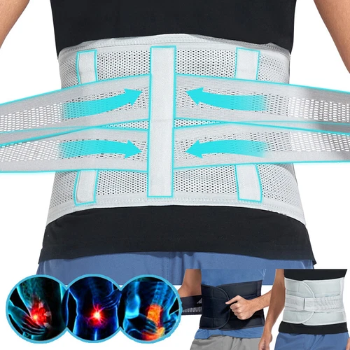 Verstellbare Lendenwirbelstütze Untere Taille Rücken Gürtel Bandage Schmerzlinderung für Männer & Frauen - Bild 1 von 38