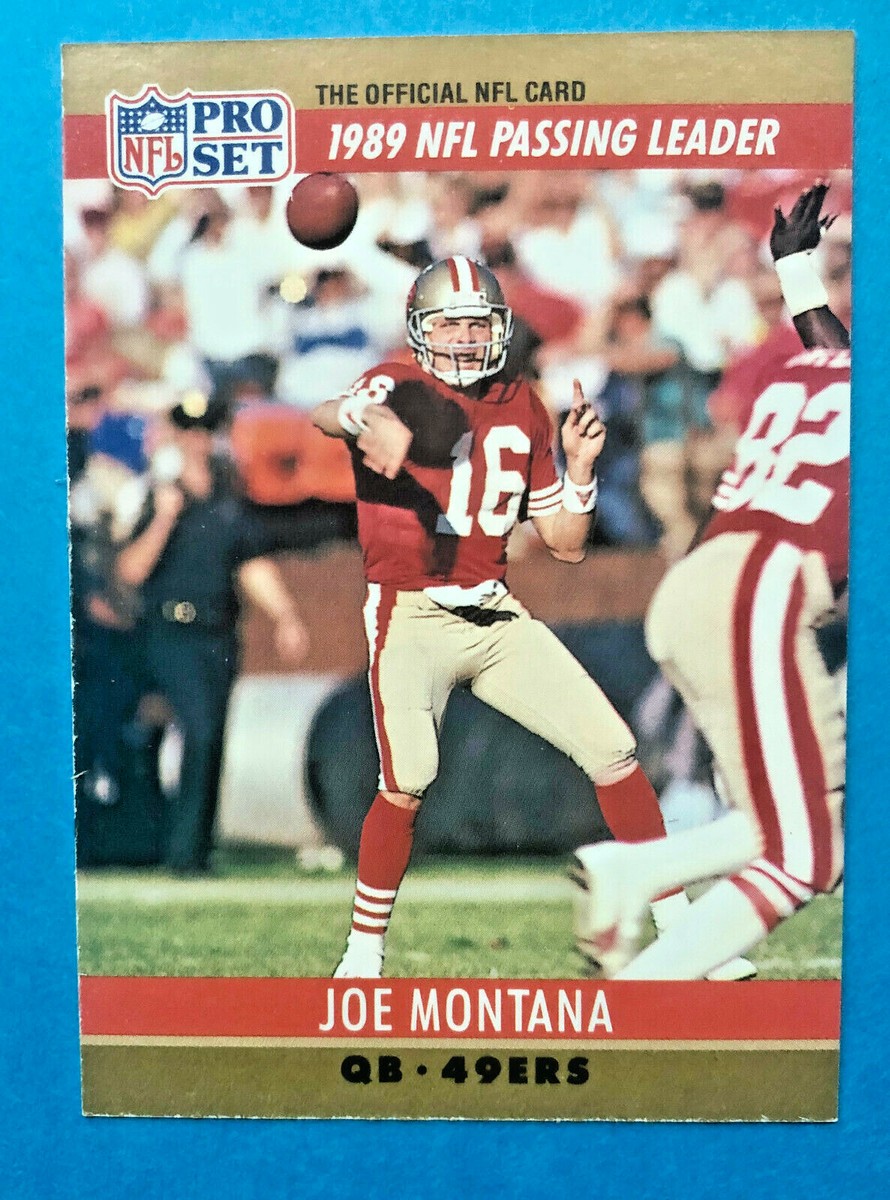 NFL Joe Montana ルーキーカード 1990 JOE MONTANA - PRO SET 1989 NFL PASSING LEADER Football