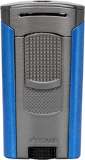 Xikar Astral Single Jet Flame Cigar Lighter - Gunmetal and Blue - New