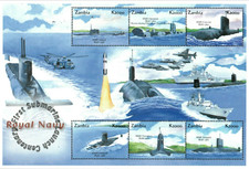 Zambia #SGMS863 MNH M/S 2001 Submarines Boats Planes 947