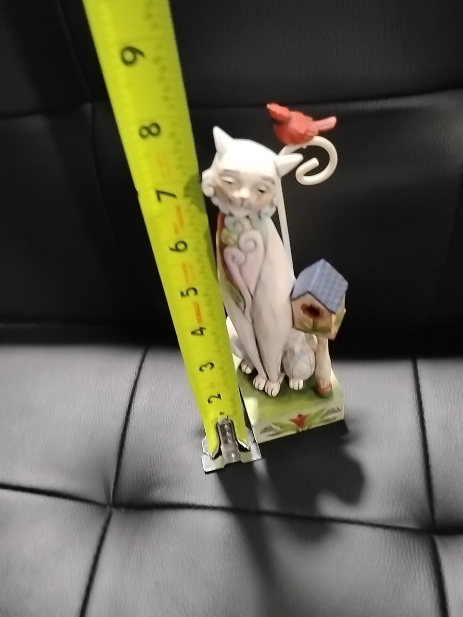 2007 Jim Shore Heartwood Creek TILLY THE CAT w/ BIRD HOUSE Cat 