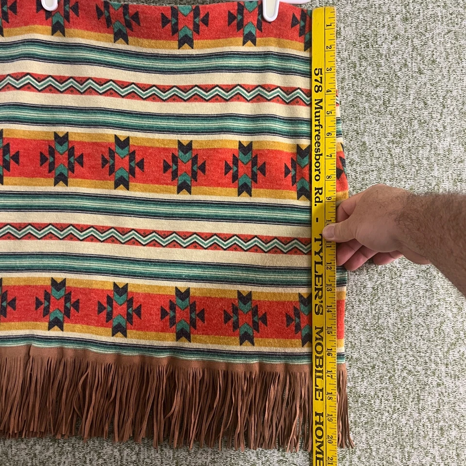 Falda Vaquera Justicia Mujer Mediana Tribal Estampado Suroeste Forrada Informal Foto 4 de 4