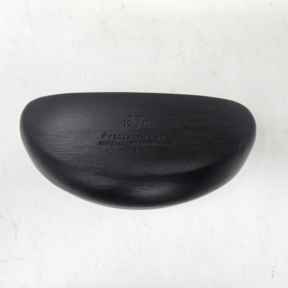 NEW 19v69 Versace Black Oversized Clamshell Sunglasses Travel Hard Case