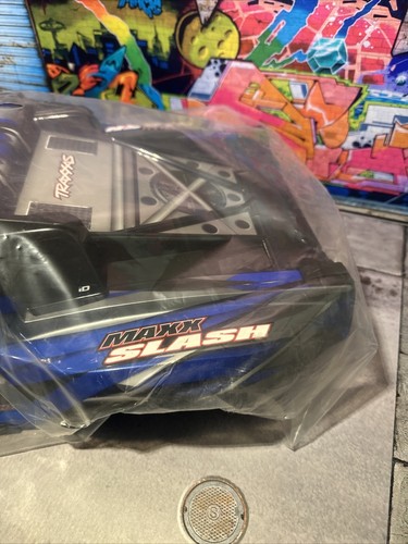 New Traxxas Maxx Slash 6S Blue Factory Painted Clipless Body Rc Part #13434 - Picture 5 of 24