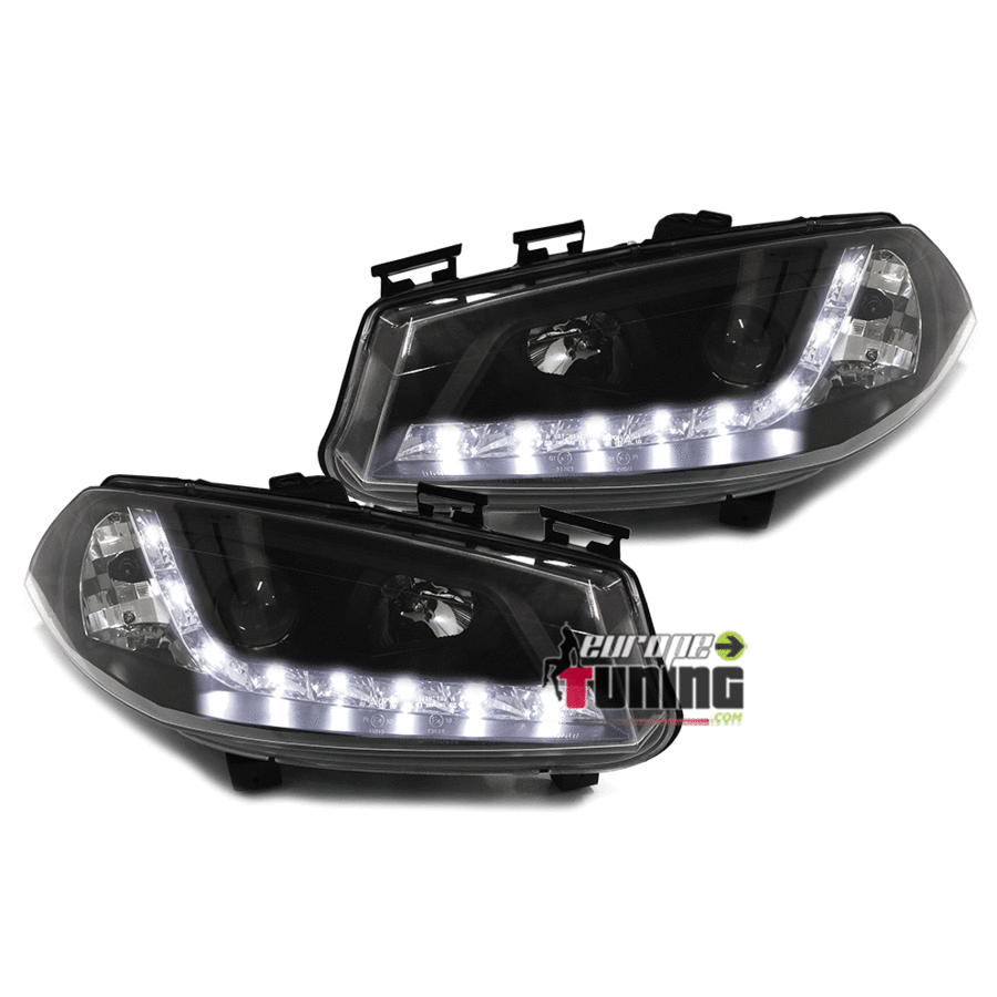 PHARES FEUX AVANTS DE JOUR DIURNES DRL DEVIL NOIRS VOLKSWAGEN VW GOLF 6 03759 4878