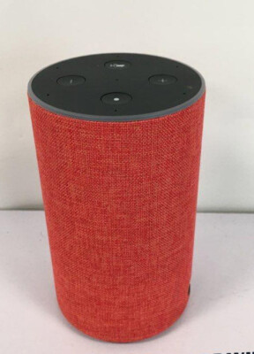 Preowned (RED) edition Amazon Echo (2nd Generation) Smart Speaker with Alexa