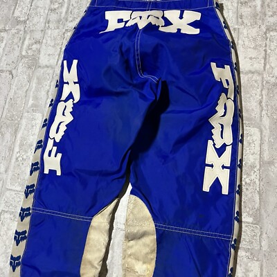 VINTAGE FOX RACING KAWASAKI MOTO-X MENS MOTOCROSS PANTS BLUE 30