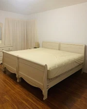 Twin Beige Wooden Bed Frames Of 2