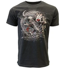 IRON FIST T SHIRT HOOKED UP MEN CHARCOAL TEE