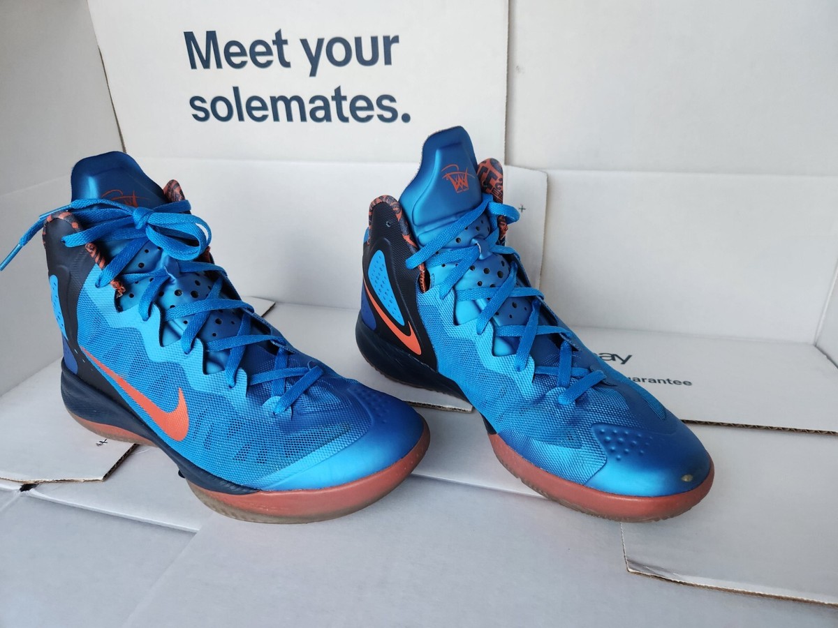 NWOT Nike Zoom Hyperenforcer PE Russell Westbrook OKC Thunder Blue Orange US 11 Nike Zoom HyperEnforcer 2011 RUSSELL WESTBROOK PE WHY NOT  main image 2