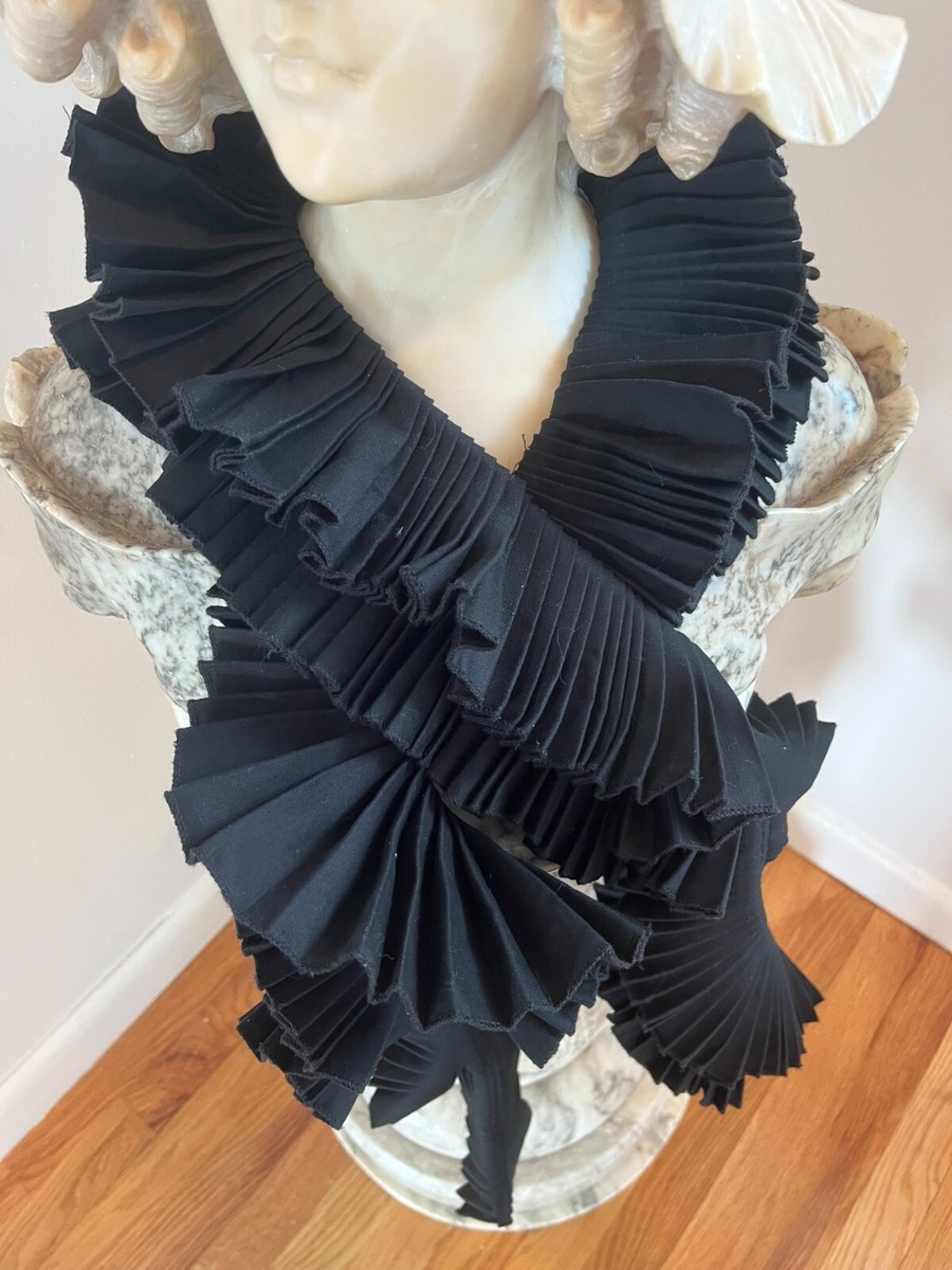 SOHUNG DESIGNS HAND MADE IN NEW YORK UNIQUE ELEGANT BLACK SWIRL SCARF