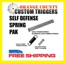 Self Defense Striker, Trigger, Safety Plunger, Spring Pack Fits Glock
