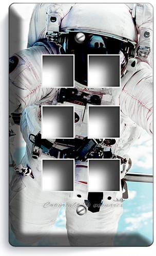 OPEN SPACE NASA ASTRONAUT SWITCH WALL PLATE OUTLET HOME ROOM GEEK NERD ART DECOR - Picture 12 of 29