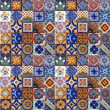 001 SET with 100 Mexican 2x2 Ceramic Tiles Handmade Handpainted Clay Tile