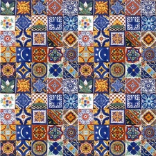 001) SET with 100 Mexican 2x2 Ceramic Tiles Handmade Handpainted Clay Tile 