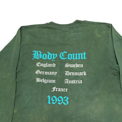 Vintage Body Count Shirt XL Green Long Sleeve Ice T 90s Single Stitch Band Tee - Picture 12 of 16