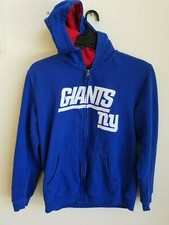 New York Giants NFL Football Sweater Full Zip Size YOUTH X-Large 18 - 20---EUC 