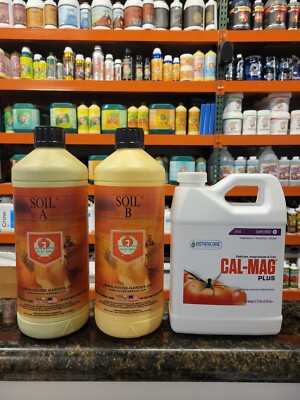 House & Garden 1 L Soil A & 1 L Soil B w/ Botanicare 1 Quart Cal-Mag Plus Combo
