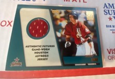 Jason Lane 2001 Topps Traded Rookie Jersey Relic Brewers Coach Astros GAME WORN